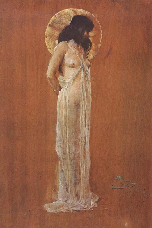 Arthur streeton Standing female figure oil painting image